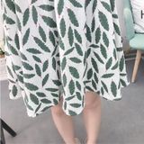 Women Strapless Short-sleeved Forest Dress (Color:3 Size:XL)