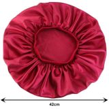 3 PCS TJM-405A Large Satin Round Hat Stretch Wide Brim Night Hat Chemotherapy Hat  Size: One Size(Pink)