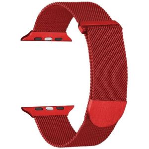 Voor Apple Watch 38 mm Milanese metalen magnetische horlogeband