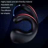 Clip-on draadloze Bluetooth-oortelefoon met digitaal oplaadcompartiment (zwart rood)