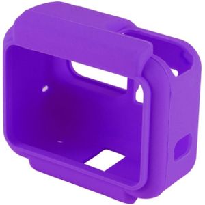 PULUZ Shock-proof Silicone Protective Case with Lens Cover for GoPro HERO(2018) /7 Black /6 /5 with Frame(Purple)