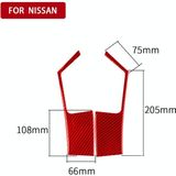 Carbon Fiber Car Window Lift Defogger Panel Sticker for Nissan GTR R35 2008-2016  Left and Right Driving Universal(Red)