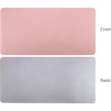 BUBM Multifunction Super Large Non-slip PU Leather Double-sided Mouse Pad Office Desk Mat  Size: 80 x 40cm(Pink)