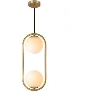 Restaurant Chandelier Single Head Creative Personality Simple Modern Copper Lamp with 5W White Light  Shape Style:Oval C1