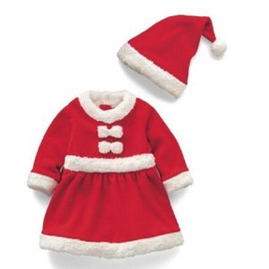 Girl Santa Claus Costume + Hat Set  Height:130cm