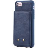 For iPhone 6 Vertical Flip Shockproof Leather Protective Case with Long Rope  Support Card Slots & Bracket & Photo Holder & Wallet Function(Blue)