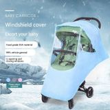Universal Raincoat for Stroller Waterproof Odorless Ventilation Rain Cover for Strollers(Blue)