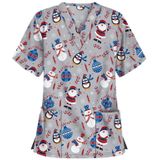Kerstprint T-shirt met korte mouwen T-shirt Verpleegster Uniform (kleur: 8 Grootte: S)