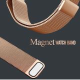 SKMEI 9197 Simple Non-scale Dial Metal Mesh Belt Quartz Watch for Ladies(Rose Gold Blue Surface)