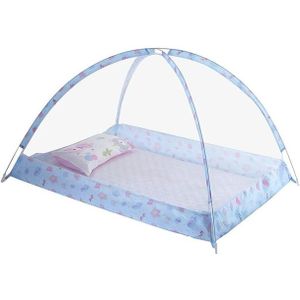 Spring and Summer Endless Children's Mosquito Net Baby Dome Free Installation(Blue)
