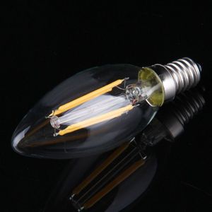 C35 E14 4W 4 LEDs 300 LM 3000K Dimmable Retro LED Filament Light Bulb Energy Saving Light  AC 220V(Warm White)