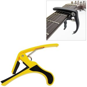 Plastic Guitar Capo voor 6-snarige akoestische klassieke elektrische Guitarra tuning Clamp muziek instrument accessoires (geel)