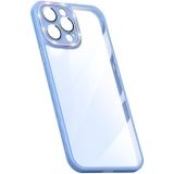 Prismatic Edge Transparent Diamond Phone Case For iPhone 13(White)