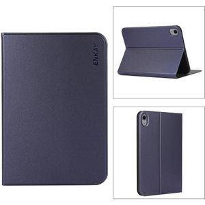 Enkay Horizontal Flip PU Lederen + TPU Smart Tablet Case met Houder & Sleep / Wake-up Functie voor iPad Mini 6 (Dark Blue)