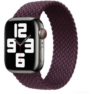 Nylon Single-turn gevlochten horlogeband voor Apple Watch Series 8&7 41mm / SE 2&6&SE&5&4 40mm / 3&2&1 38mm  lengte: 155mm (Crimson Cherry)