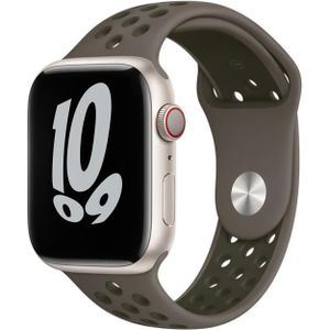 Sport Silicone Watch Band For Apple Watch Series 7 45mm / 6&SE&5&4 44mm / 3&2&1 42mm(Olive Gray/Cargo Khaki)