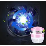 5W 6 LEDs No Radiation Mute Photocatalytic 7-blade Fan USB Mosquito Killer Lamp(Pink)