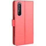 For Sony Xperia 1 II Retro Crazy Horse Texture Horizontal Flip Leather Case  with Holder & Card Slots & Photo Frame(Red)