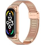 Voor Xiaomi Mi Band 7/7 NFC Mijobs CS Milan Buckle Metal Watch Band (Rose Gold)