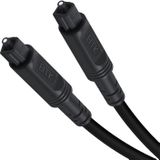 10m EMK OD4.0mm Square Port to Square Port Digital Audio Speaker Optical Fiber Connecting Cable(Black)