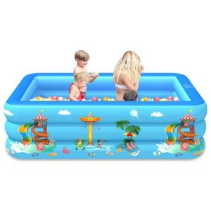 Household Indoor and Outdoor Amusement Park Pattern Children Square Inflatable Swimming Pool  Size:150 x 110 x 50cm