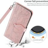 For Samsung Galaxy A32 5G Life of Tree Embossing Pattern Horizontal Flip Leather Case with Holder & Card Slot & Wallet & Photo Frame & Lanyard(Rose Gold)