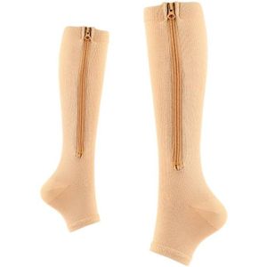 Sportedruk sokken gecomprimeerde rem rits sokken  maat: L / XL