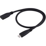 50cm USB-C / Type-C 3.1 Male to USB-C / Type-C Female Connector Adapter Cable  For Galaxy S8 & S8 + / LG G6 / Huawei P10 & P10 Plus / Oneplus 5 / Xiaomi Mi6 & Max 2 /and other Smartphones(Black)