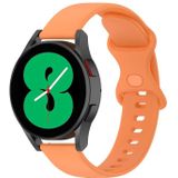 Voor Samsung Galaxy Watch5 40mm 20mm vlinder gesp effen kleur siliconen horlogeband
