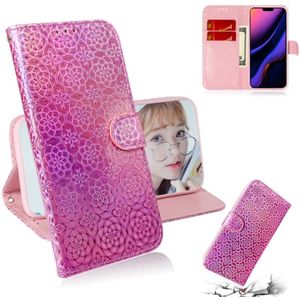 For iPhone 11 Pro Solid Color Colorful Magnetic Buckle Horizontal Flip PU Leather Case with Holder & Card Slots & Wallet & Lanyard(Pink)