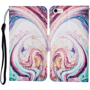 For iPhone 6 Plus Painted Pattern Horizontal Flip Leathe Case(Whirlpool Marble)