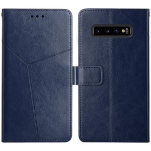 Voor Samsung Galaxy S10 Y Stitching Horizontale Flip Leren Case met Houder & Card Slots & Portemonnee & Fotolijst