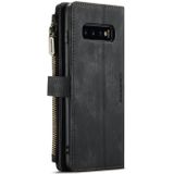 Voor Samsung Galaxy S10 Caseme-C30 PU + TPU Multifunctionele Horizontale Flip Lederen Case Met Houder & Card Slot & Portemonnee & Rits Pocket (Zwart)