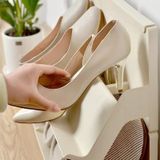 2 PCS Home Multi-layer Simple And Small Space-saving Shoe Rack(Off-white)