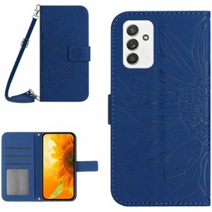 Voor Samsung Galaxy A82 5G Skin Feel Sun Flower Pattern Flip lederen telefoonhoes