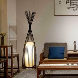Creative Chinese Bamboo Floor Lamp  Size:300 x 910 mm(Black)