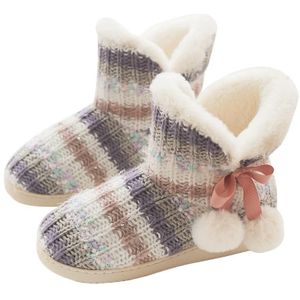 Cashmere Winter Home Boots Dikke-Soled Katoen slippers  Maat: 35-36