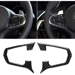 Car Carbon Fiber Steering Wheel Button Configuration A Decorative Sticker for BMW 5 Series G30/G38 X3 G01/G08