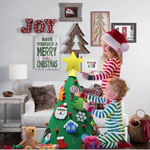 3D DIY Felt Toddler Christmas Tree New Year Kids Gifts Toys Artificial Tree Xmas Home Decoration Hanging Ornaments