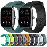 Voor Amazfit GTS 2 Mini 20 mm voetbalpatroon effen kleur siliconen horlogeband