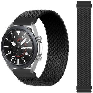 For Samsung Galaxy Watch 46mm Adjustable Nylon Braided Elasticity Replacement Strap Watchband  Size:135mm(Black)