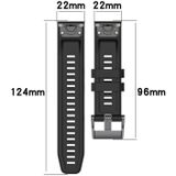 For Garmin Fenix 5 Plus 22mm Silicone Solid Color Watch Band(Black)