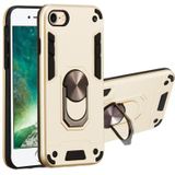 For iPhone SE 2020 / 8 / 7 2 in 1 Armour Series PC + TPU Protective Case with Ring Holder(Gold)