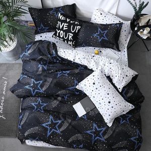 Bedding Set Luxury Family Set Sheet Duvet Cover Pillowcase  Size:2.2m Four-piece bedsheet(Star)