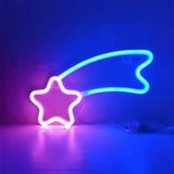 Neon LED Modellering Lamp Decoratie Nachtlampje  Stijl: Roze Blauwe Meteoor