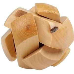 Intelligentie houten bal vormige Pull-Apart IQ puzzel Magic Cube speelgoed