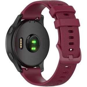 20mm Silicone Strap For Huami Amazfit GTS / Samsung Galaxy Watch Active 2 / Gear Sport(Wine red)