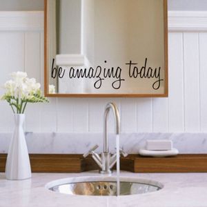 Bathroom Dressing Room Home Decor Removable Mural Wall Sticker  Size:58x17CM
