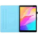 Voor Samsung Galaxy Tab A7 2020 T500 Marmerpatroon Stiksels Smart Leather Tablet Case (Goud Groen)