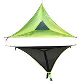 Luchtfoto Multiplayer Triangle Hangmat Vouwen Mesh Hangmat Tent  Grootte: 400x400x400cm Zwart